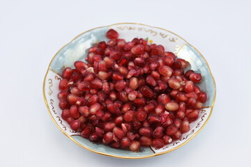 Ripe pomegranate fruit segment 