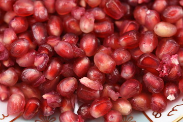 Ripe pomegranate fruit segment 