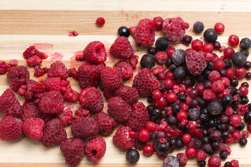 raspberries blueberries currants and other frozen fruits