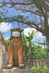 沖縄県　宮古島　砂山ビーチ　シーサー