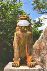 沖縄県　宮古島　砂山ビーチ　シーサー