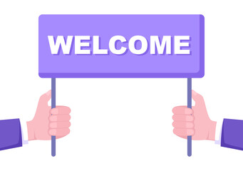 Welcome Vector Illustration For The Opening Of Web Page, Banner, Presentation, Social Media, Documents, Posters, or Greeting Cards