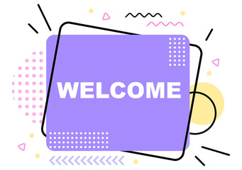 Welcome Vector Illustration For The Opening Of Web Page, Banner, Presentation, Social Media, Documents, Posters, or Greeting Cards