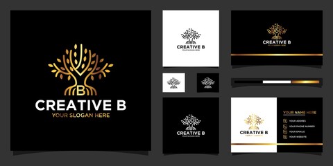 Naklejka premium creative logo B