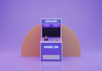 Old Arcade machine 3d rendering © Ridwan