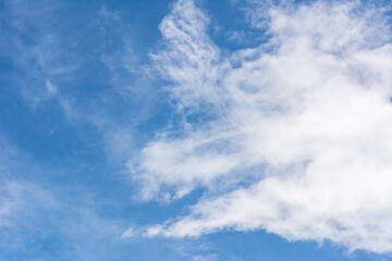 cloud with blue sky background.