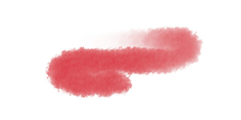 Abstract red color paint on white background.