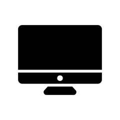 Monitor icon vector illustration in solid style about multimedia for any projects