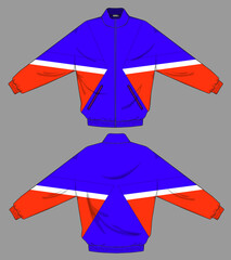 retro vintage windbreaker hoodie jacket template © Ronillo