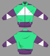 retro vintage windbreaker hoodie jacket template © Ronillo