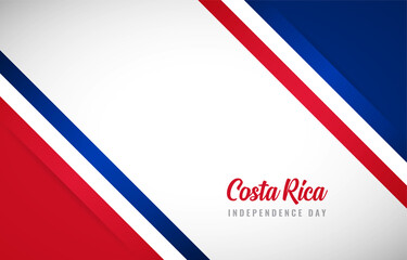 Happy Independence day of Costa Rica with Creative Costa Rica national country flag greeting background