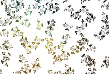 Light Green, Yellow vector texture with abstract forms.