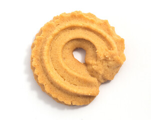 butter cookie isolated on white background