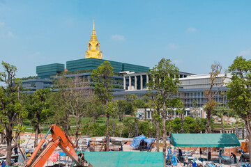 construction site of new government house , parliament, Thailand, May 2021