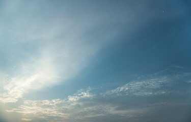 blue sky with white soft clouds