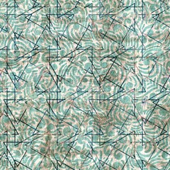 Seamless elegant mixed media pattern in navy, blue, pink, and cream. High quality illustration. Ornate and highly detailed and textured realistic faux collage. Sophisticated intense textile design.