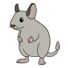 Isolated Cartoon Degu Vector Illustration
