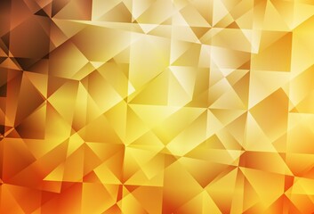 Light Orange vector polygon abstract backdrop.