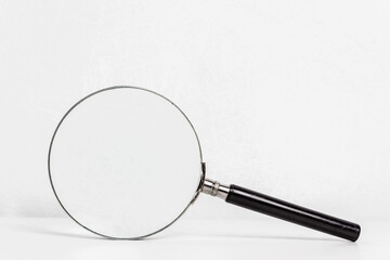 A magnifying glass isolated on white