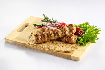 Minced meat kebab grilled barbeque