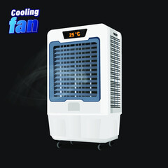 Cooling fan mockup in 3d illustration 