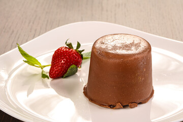 Sweet tasty chocolate bomb cake