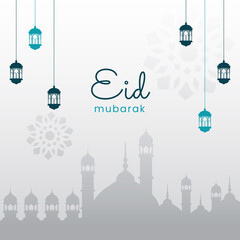 Elegant Islamic Banner Event Eid Al-Fitr for Social Media Posts Template Resource