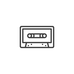 Cassette tape line icon