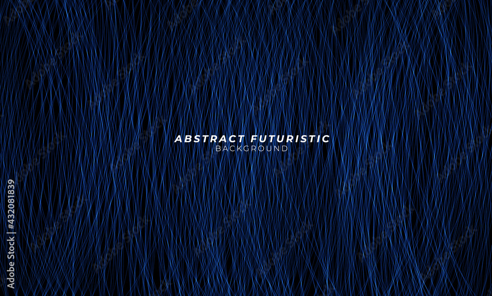 Wall mural art light threads background. abstract line technology background hi-tech communication concept futu