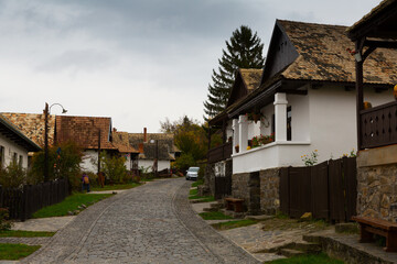 Fototapeta na wymiar Holloke is traditional village in Hungary outdoor.