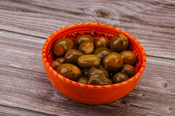 Marinated feijoa in the bowl