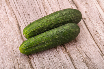 Ripe organic natural green cucumber