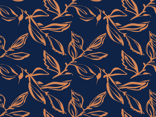 Seamless pattern with leaves. Texture for wrapping paper, fabric, cards, wallpaper and packaging.