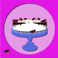 orange, berries, figs, delicate cream, cakes, dessert, brightness, holiday, taste, wedding, birthday, anniversary