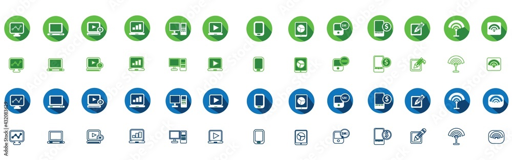 Poster web icons set