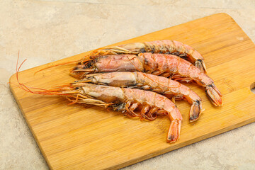 Tasty big Langoustine over the board
