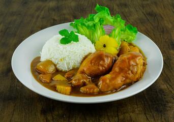 Chicken Curry Rice Japanese Food Style