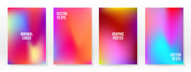 Fototapeta premium Minimal Poster. Pastel Soft. Rainbow Gradient Set