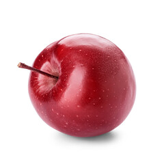 Fresh red apple on white background