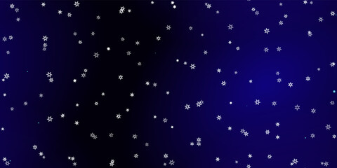 Falling Snowflakes seamless pattern flying snow