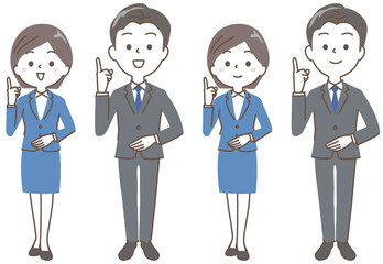 お客様に提案するビジネスパーソンポーズ