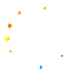 Rainbow Festive Confetti. Carnival Star Falling.