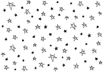 手描き星柄