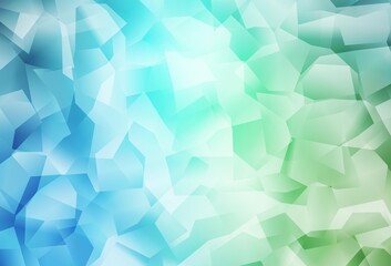 Obraz premium Light Blue, Green vector gradient triangles pattern.