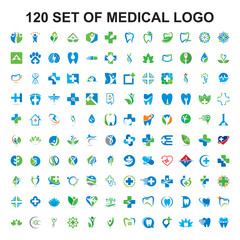 set of medical logo , set of pharmacy vector