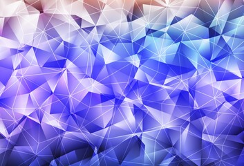 Fototapeta premium Light Purple vector backdrop with lines, triangles.