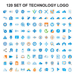 set of technology logo , set of graphic vector