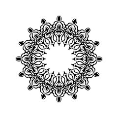 Mandala Circular ornament. Isolated on white background. Vector illustration