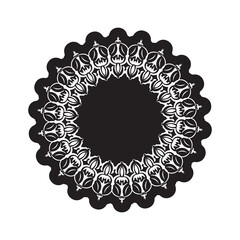 Mandala Circular ornament. Good for tattoos, prints, and postcards. Isolated on white background
