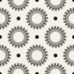 Retro seamless pattern with ornament. Good for clothing and textiles. Vector illustration.